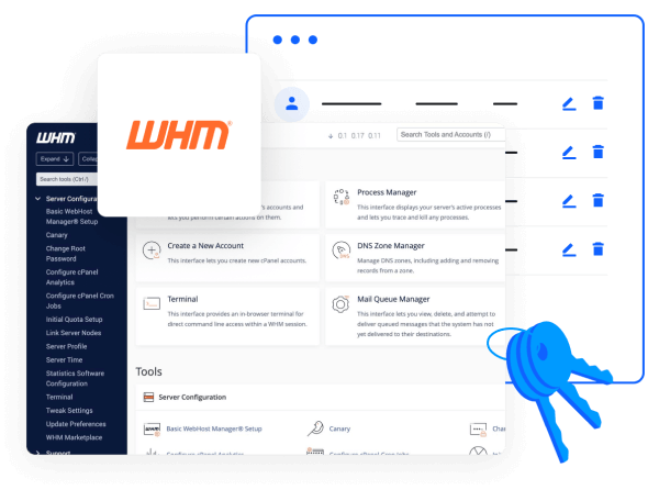 Control customer accounts via WHM control panel